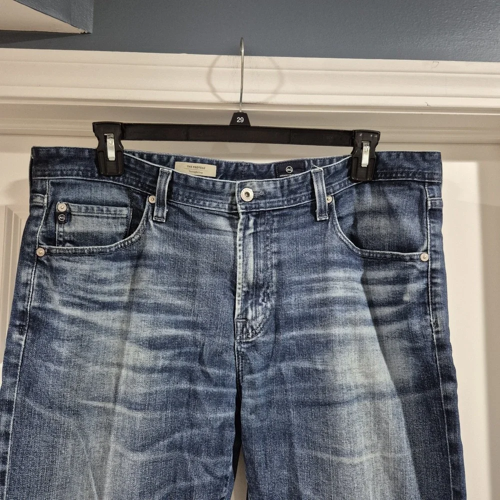 AG Adriano Goldschmeid Jeans Mens 38x29 The Protege Straight Leg Stretch *Hemmed